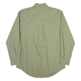 TIMBERLAND Mens Plain Shirt Green Long Sleeve S