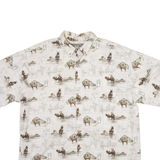 BIT & BRIDLE Horses Mens Shirt White L