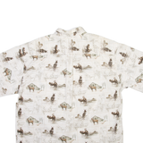 BIT & BRIDLE Horses Mens Shirt White L