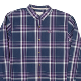 DIESEL Mens Shirt Blue Check Long Sleeve L