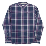 DIESEL Mens Shirt Blue Check Long Sleeve L