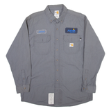 CARHARTT Mens Worker Shirt Grey Long Sleeve L