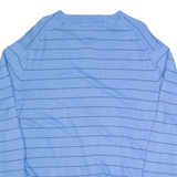 TOMMY HILFIGER Mens Patterned Jumper Blue Striped V-Neck Tight Knit XL