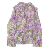 Jeweled Womens Blazer Jacket Purple 90s Floral S
