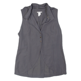 SARAH PACINI Womens Waistcoat Grey UK 4