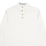 NAUTICA Mens Jumper White Button Neck Tight Knit L