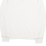 NAUTICA Mens Jumper White Button Neck Tight Knit L