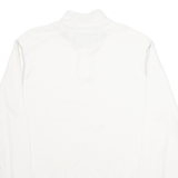 NAUTICA Mens Jumper White Button Neck Tight Knit L