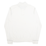 NAUTICA Mens Jumper White Button Neck Tight Knit L