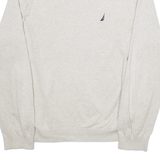 NAUTICA Mens Jumper Green V-Neck Tight Knit L