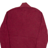 NAUTICA Mens Jumper Red Button Neck Tight Knit XL