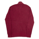 NAUTICA Mens Jumper Red Button Neck Tight Knit XL