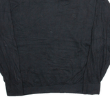 TOMMY HILFIGER Mens Jumper Black V-Neck Tight Knit L