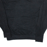TOMMY HILFIGER Mens Jumper Black V-Neck Tight Knit L