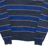 CHAPS Mens Jumper Blue Striped Tight Knit XL