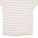 TOMMY HILFIGER Womens Polo Shirt Beige Striped XL