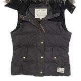 JACK WILLS Down Insulated Womens Puffer Gilet Black Hooded UK 10