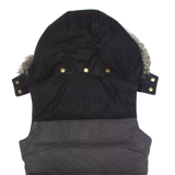 JACK WILLS Down Insulated Womens Puffer Gilet Black Hooded UK 10