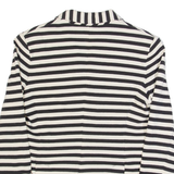 RALPH LAUREN Womens Blazer Jacket Black Striped S