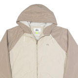QUIKSILVER Sherpa Lined Womens Jacket Beige Hooded Colourblock M