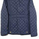JOULES Womens Quilted Jacket Blue UK 8