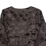 PHASE EIGHT Womens Jacket Brown Silk Spotted UK 8