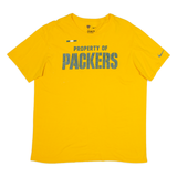 NIKE NFL Green Bay Packers Mens T-Shirt Yellow USA XL