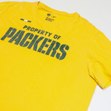 NIKE NFL Green Bay Packers Mens T-Shirt Yellow USA XL