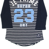 SUPERDRY Striped Womens T-Shirt Blue 3/4 Sleeve XS