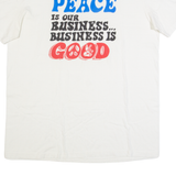 LUCKY BRAND Peace Is Our Business Mens T-Shirt White L