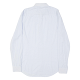 TOMMY HILFIGER Tailored Slim Fit Mens Shirt Blue Spotted Long Sleeve M