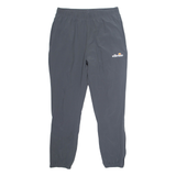 ELLESSE Mesh Lined Mens Track Pants Grey Tapered L W30 L28