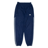 ADIDAS Mens Track Pants Blue Tapered S W28 L30