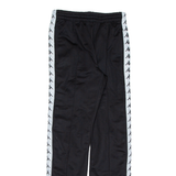 KAPPA Womens Track Pants Black Straight XS W26 L29