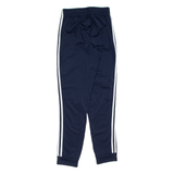 ADIDAS Mens Track Pants Blue Tapered S W25 L30