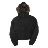 PUMA Womens Puffer Jacket Black Hooded M