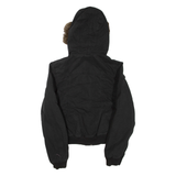 PUMA Womens Puffer Jacket Black Hooded M