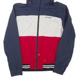 TOMMY HILFIGER Mens Track Jacket Blue Colourblock S