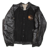 Mens Jacket Black Leather Faux Leather XL