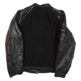 Mens Jacket Black Leather Faux Leather XL