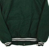 MAK & RID Mens Bomber Jacket Green Wool S