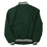 MAK & RID Mens Bomber Jacket Green Wool S
