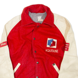 Mens Jacket Red Leather Wool M