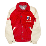 Mens Jacket Red Leather Wool M