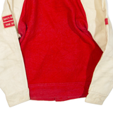 Mens Jacket Red Leather Wool M