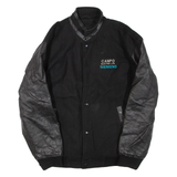 NORTH END Mens Jacket Black Leather Wool M