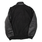 NORTH END Mens Jacket Black Leather Wool M