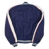 FC Mens Jacket Blue Leather Wool L