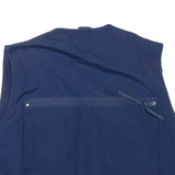 DUNCAN ROW Utility Mens Gilet Blue L