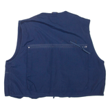 DUNCAN ROW Utility Mens Gilet Blue L